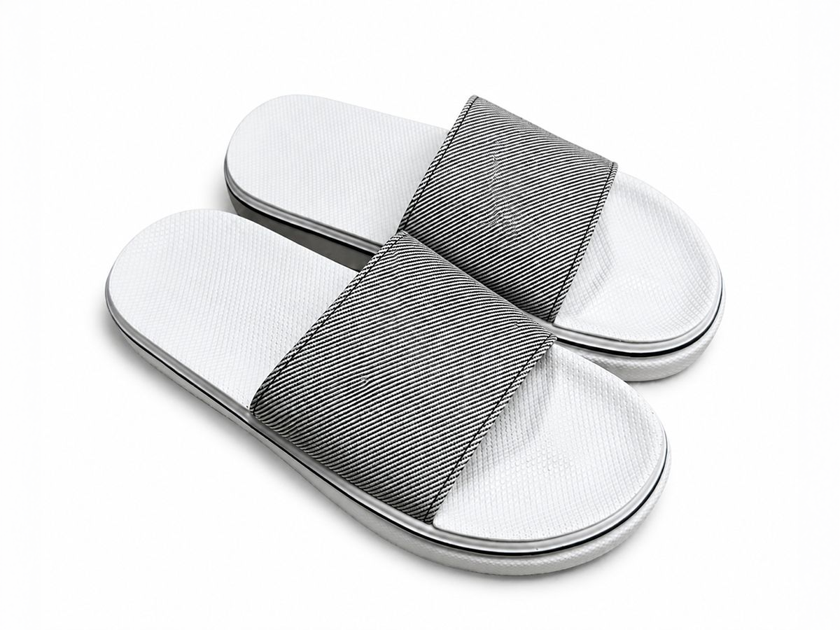 Textured Wide-Band Casual Slide