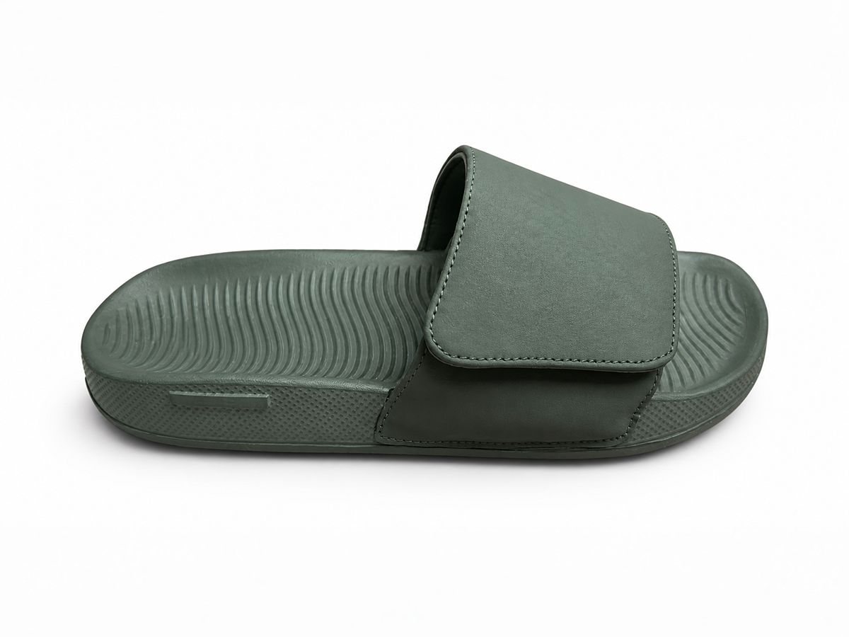 Adjustable Flap Textured-Footbed Slide