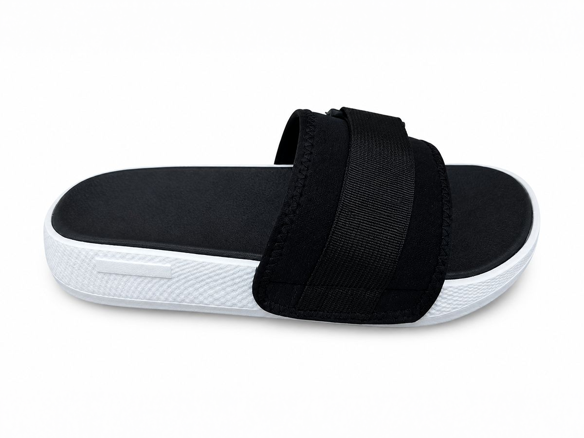 Cross-Panel Padded Casual Slide