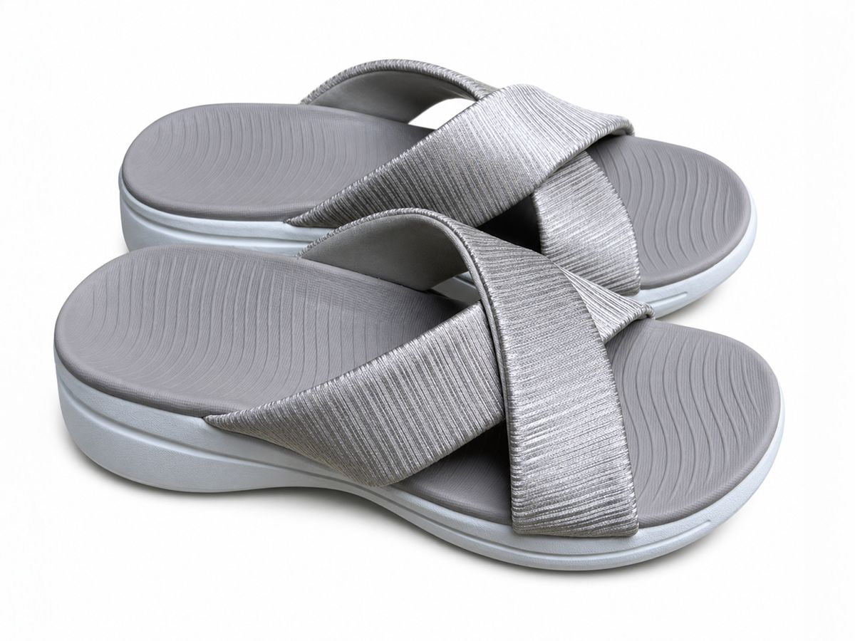 Wide Cross-Strap Contoured Slide