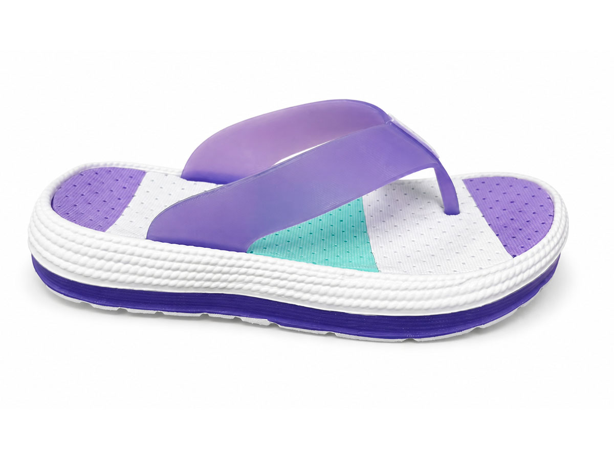 Thick-Sole Color-Block Flip-Flop