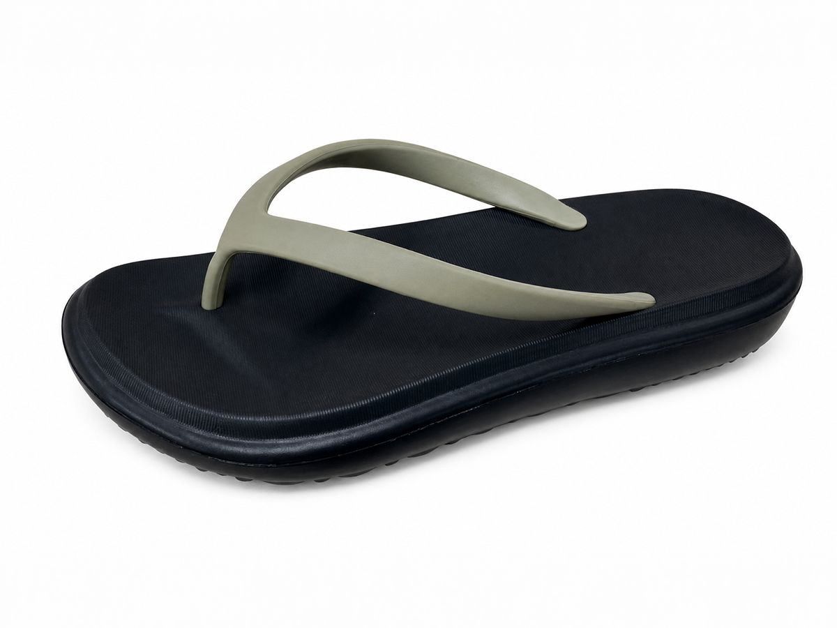 Raised-Sole Two-Tone Flip-Flop