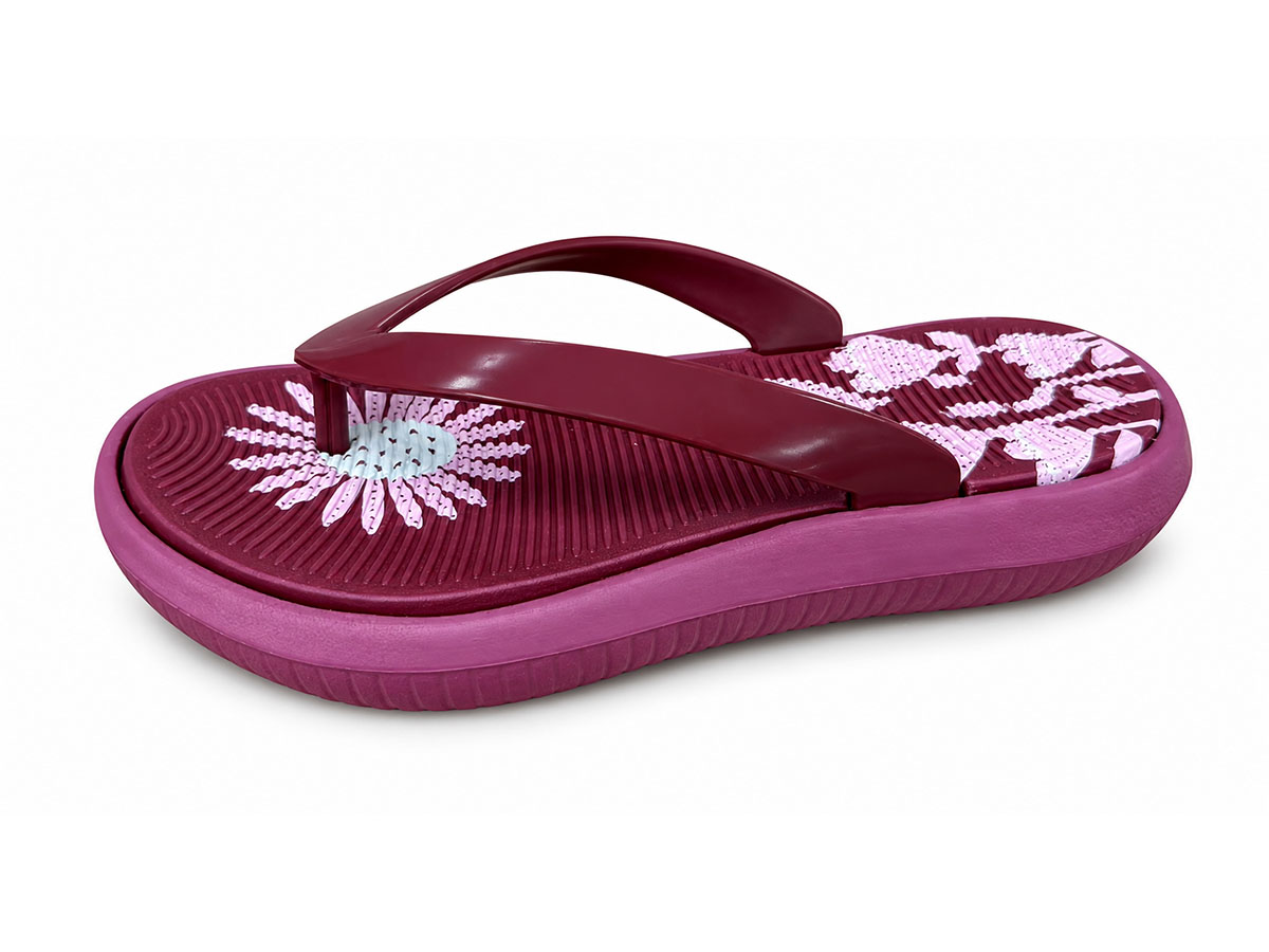 Floral Molded Platform Flip-Flop