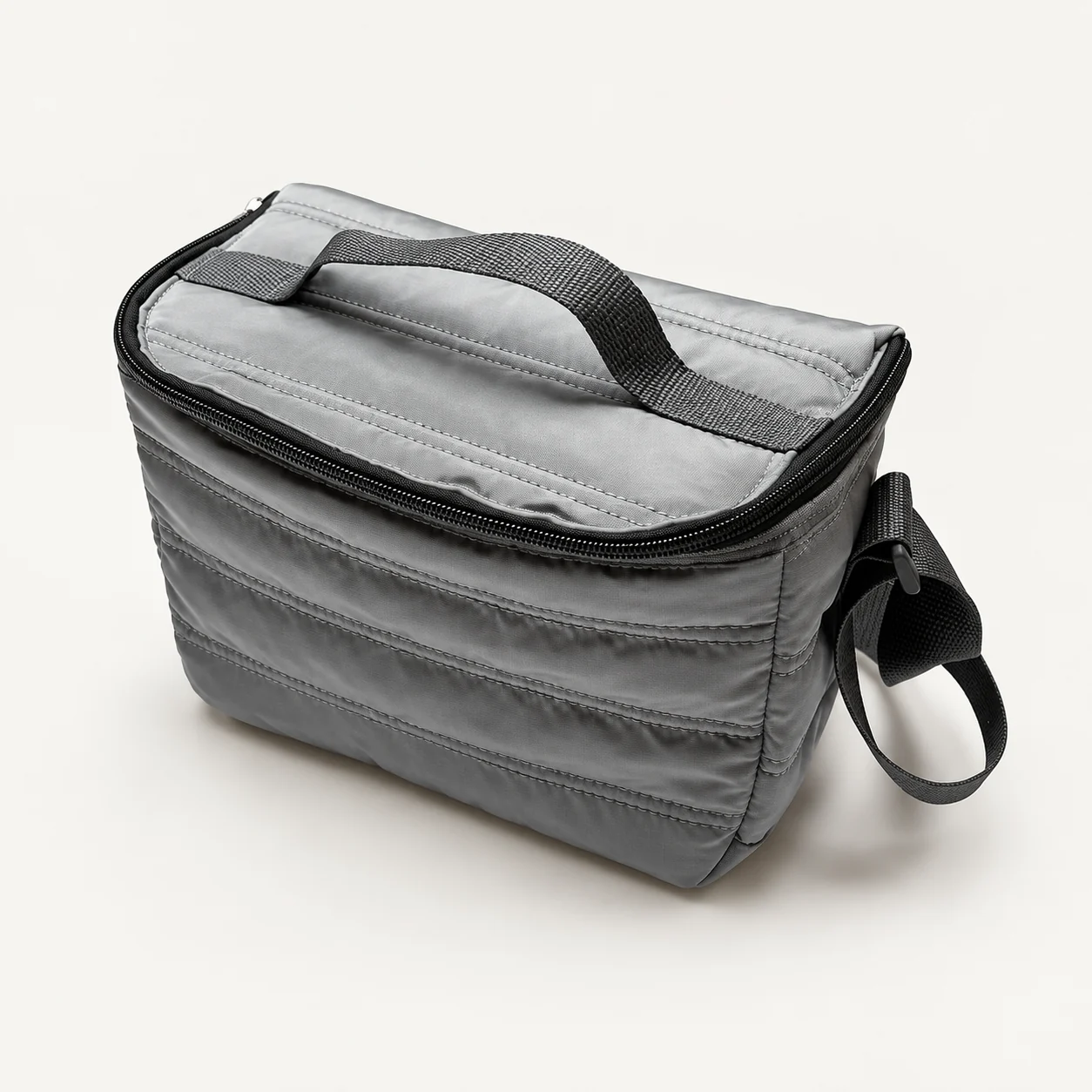Gray Top-Handle Shoulder Bag, view 1 of 2