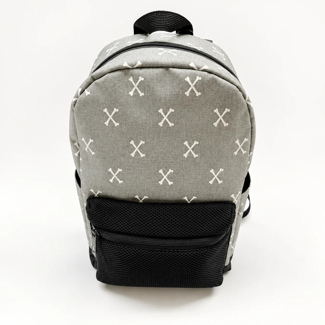 Gray Patterned Backpack, view 1 of 2