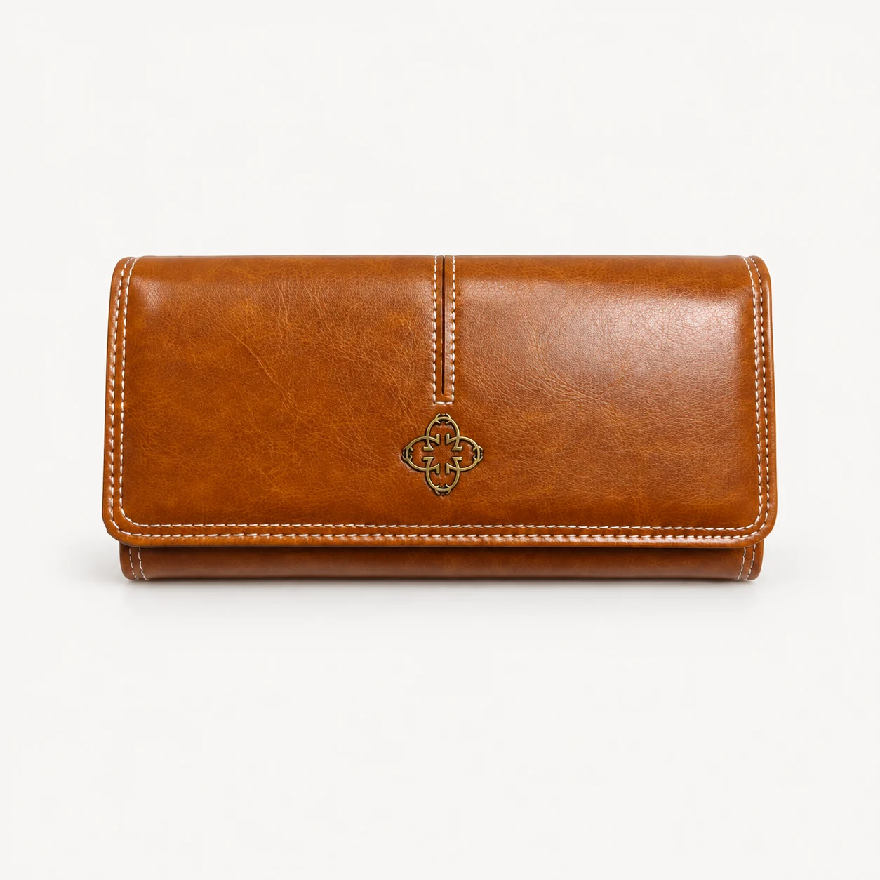 Brown Long Flap Wallet, view 1 of 2