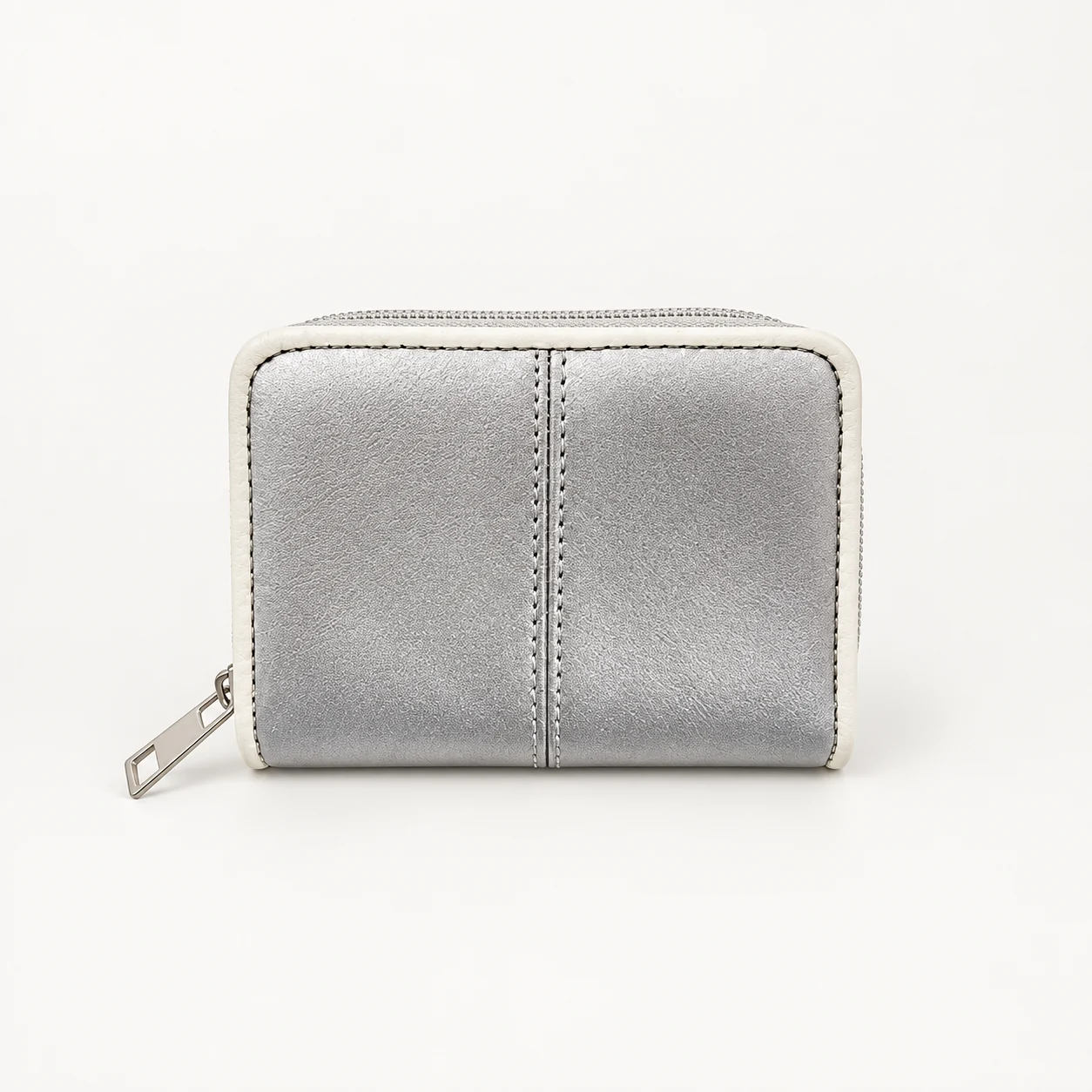 Gray Panel Zip Wallet, view 1 of 2